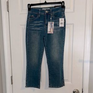 YMI Blue Cropped Ankle Jeans High-Rise